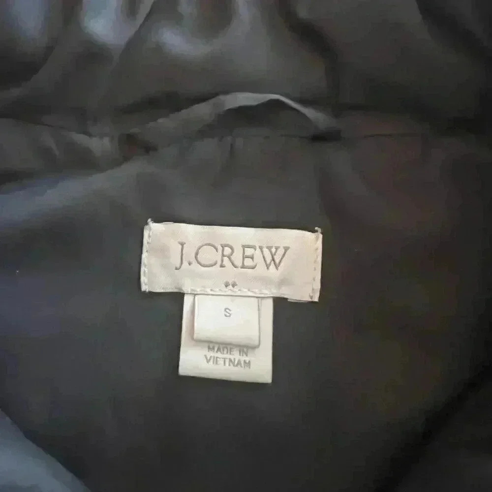 J. Crew Black Quilted Vest-Size S - Picture 2 of 4